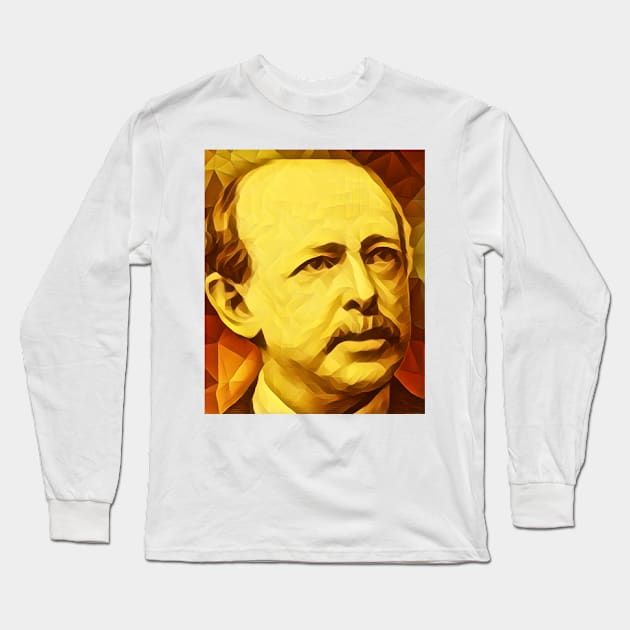 Horatio Alger Golden Portrait | Horatio Alger Artwork 11 Long Sleeve T-Shirt by JustLit